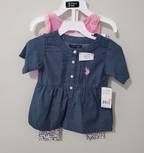 Toddler 3 piece polo set